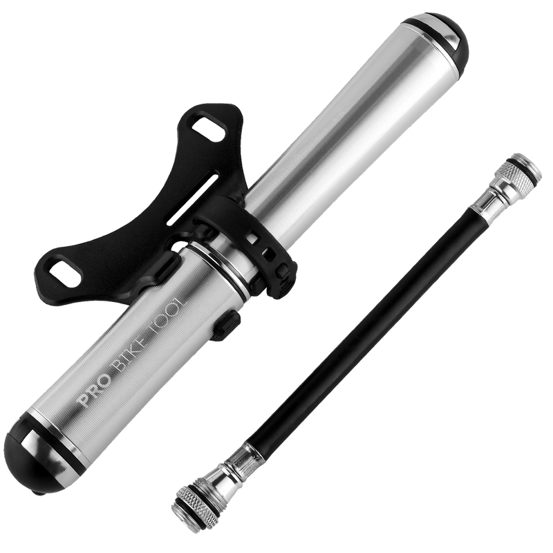 Pro Bike Tool Mini Bike Pump Premium Edition - Fits Presta and Schrader Valves - High Pressure PSI - Bicycle Tire Pump for Road and Mountain Bikes
